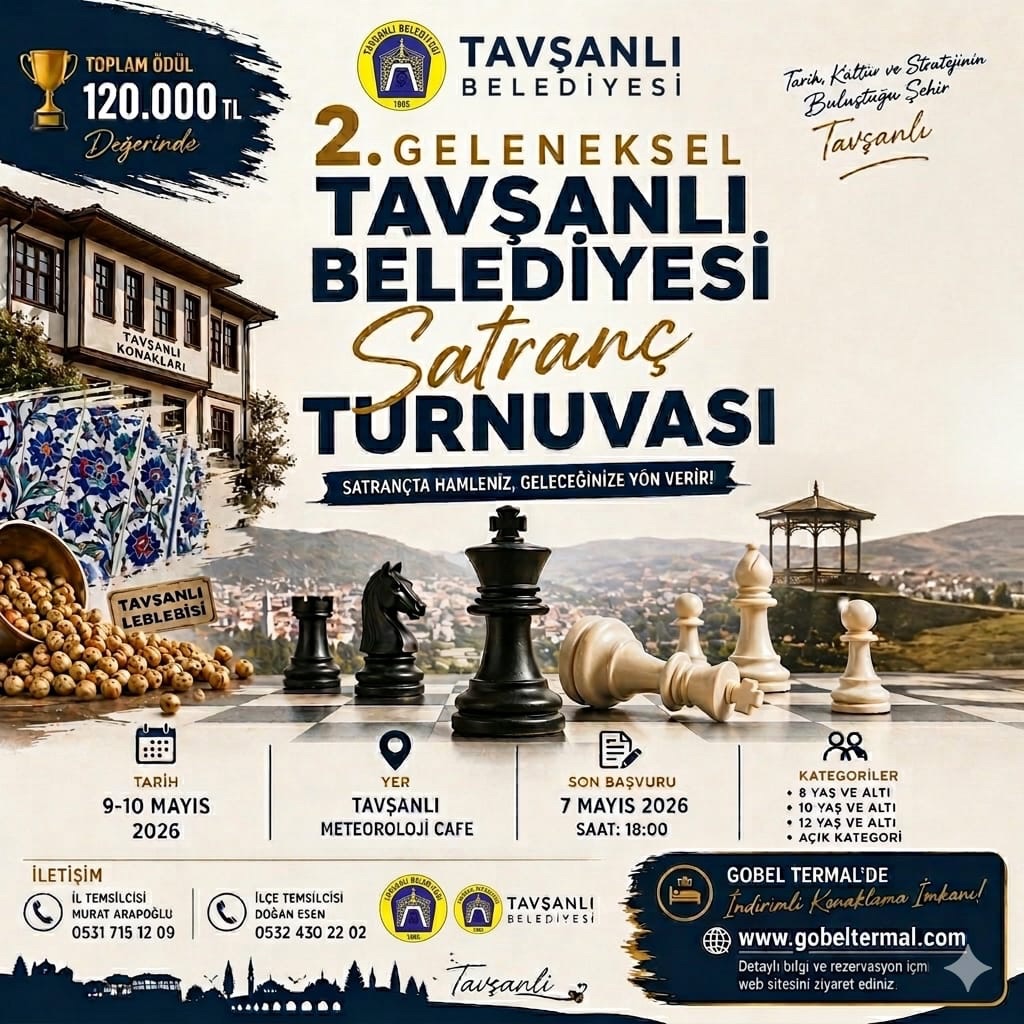 2. Geleneksel Tavşanlı Belediyesi Gençlik Satranç Turnuvası