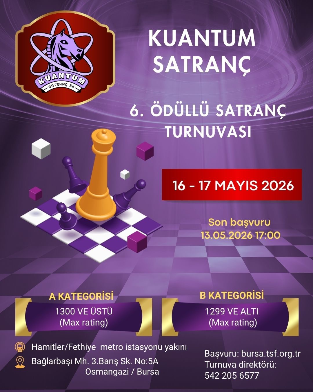 Kuantum Satranç 6.Ödüllü Satranç Turnuvası