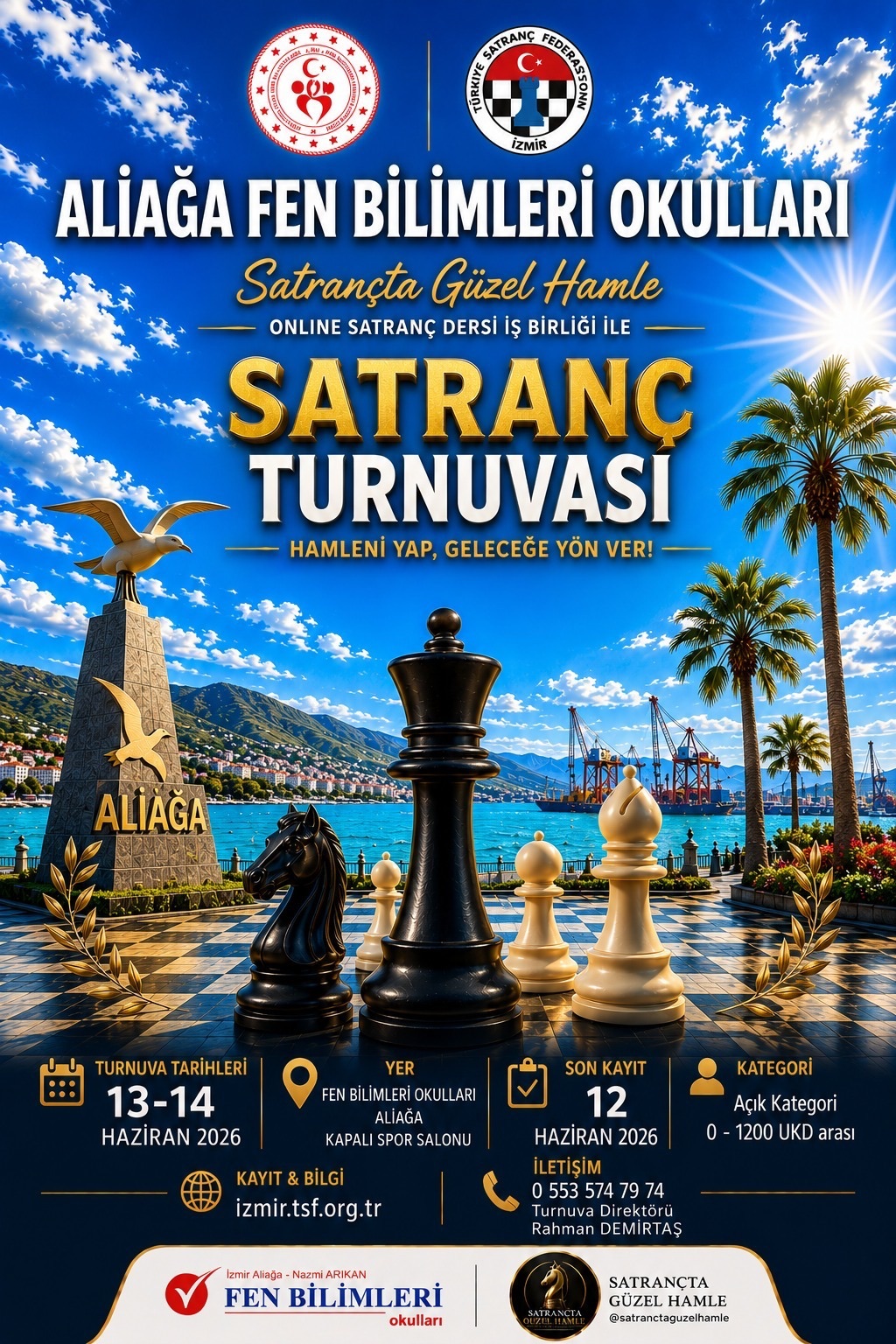 Aliağa Fen Bilimleri Okulları ve Satrançta Güzel Hamle Online Satranç Dersi İş Birliği Satranç Turnuvası