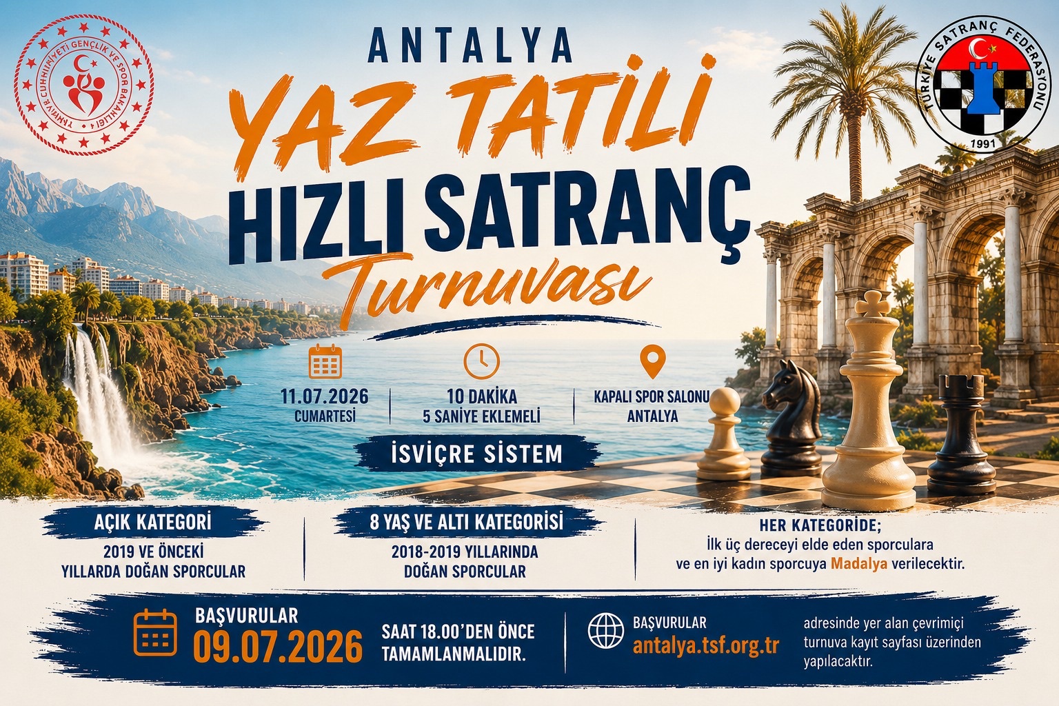 Antalya Yaz Tatili Hızlı Satranç Turnuvası
