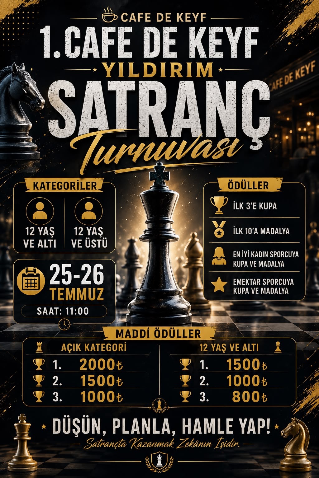 Cafe De Keyf 1. Yıldırım Satranç Turnuvası