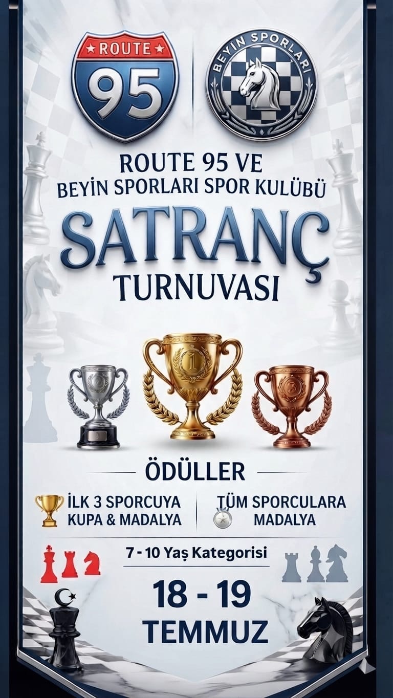 Route 95 ve Beyin Sporları Spor Kulübü 3. Satranç Turnuvası