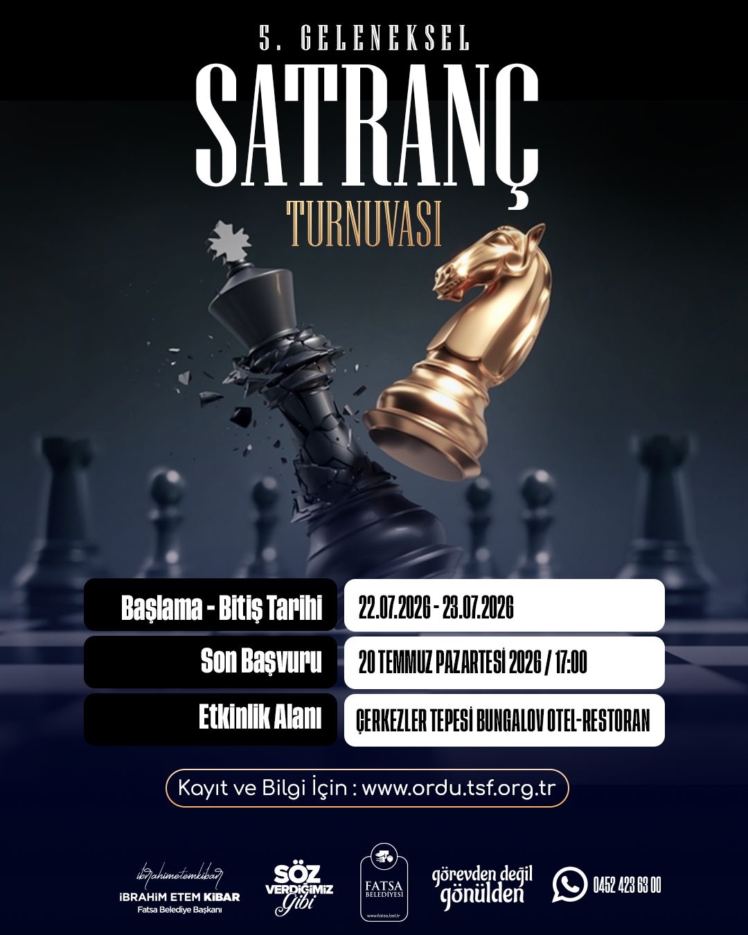 Fatsa Belediyesi Çınar Festivali Satranç Turnuvası