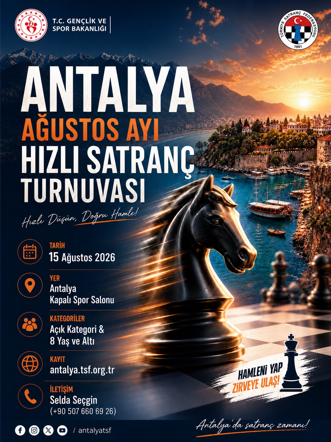 Antalya Ağustos Ayı Hızlı Satranç Turnuvası