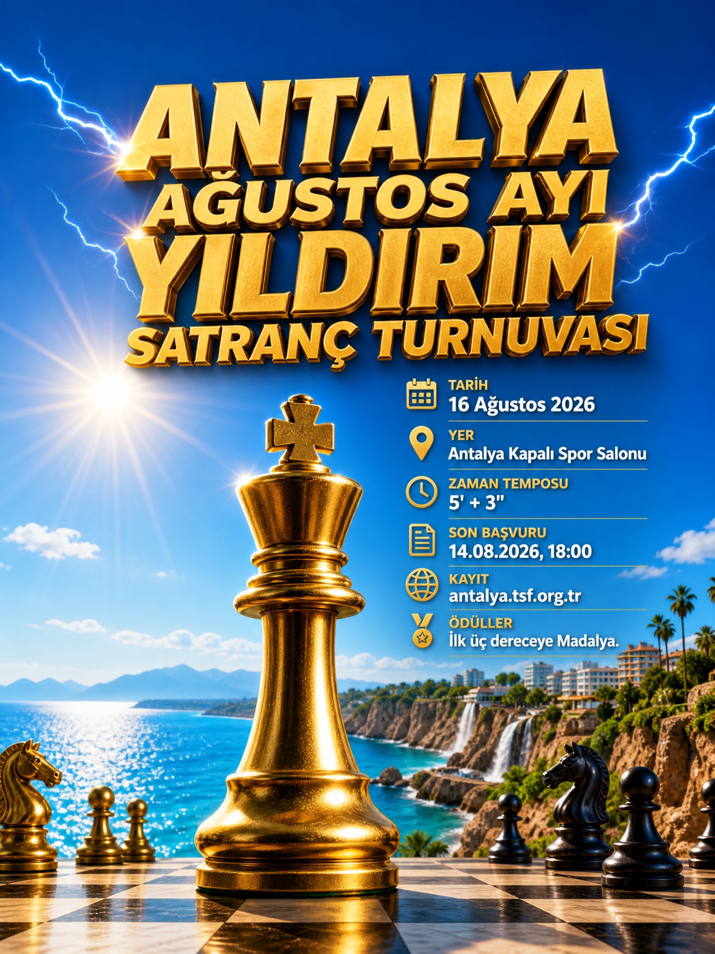 Antalya Ağustos Ayı Yıldırım Satranç Turnuvası