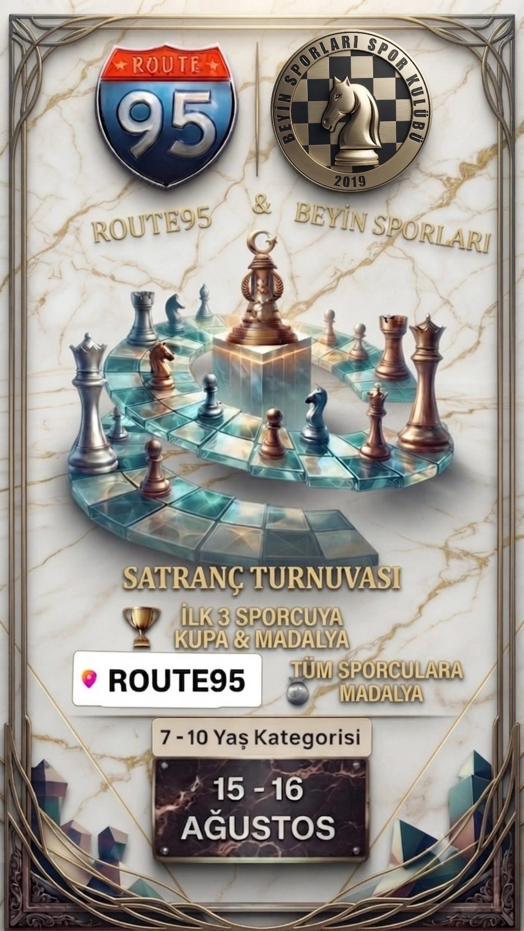 Route 95 ve Beyin Sporları Spor Kulübü 5. Satranç Turnuvası