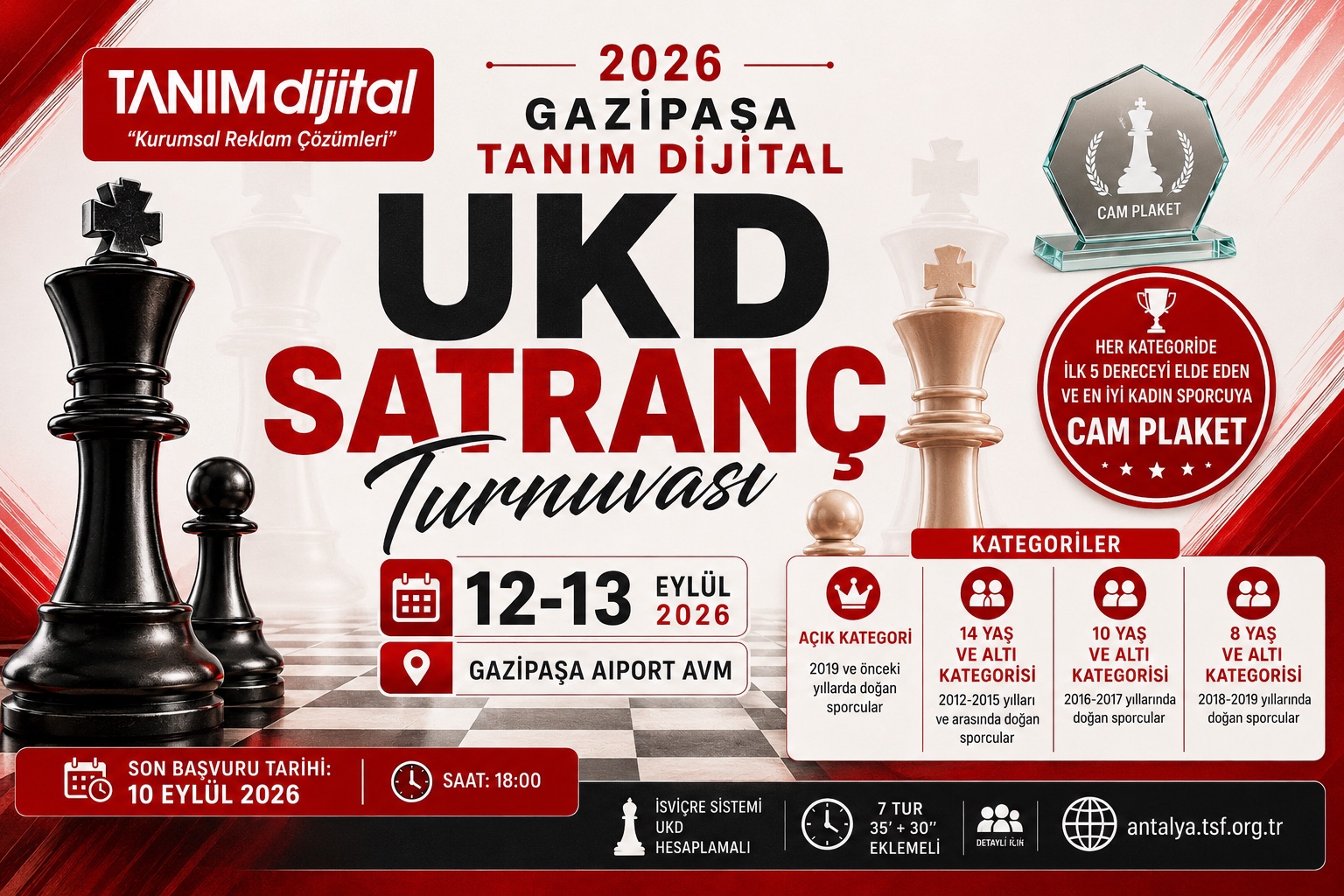2026 Gazipaşa Tanım Dijital UKD Satranç Turnuvası