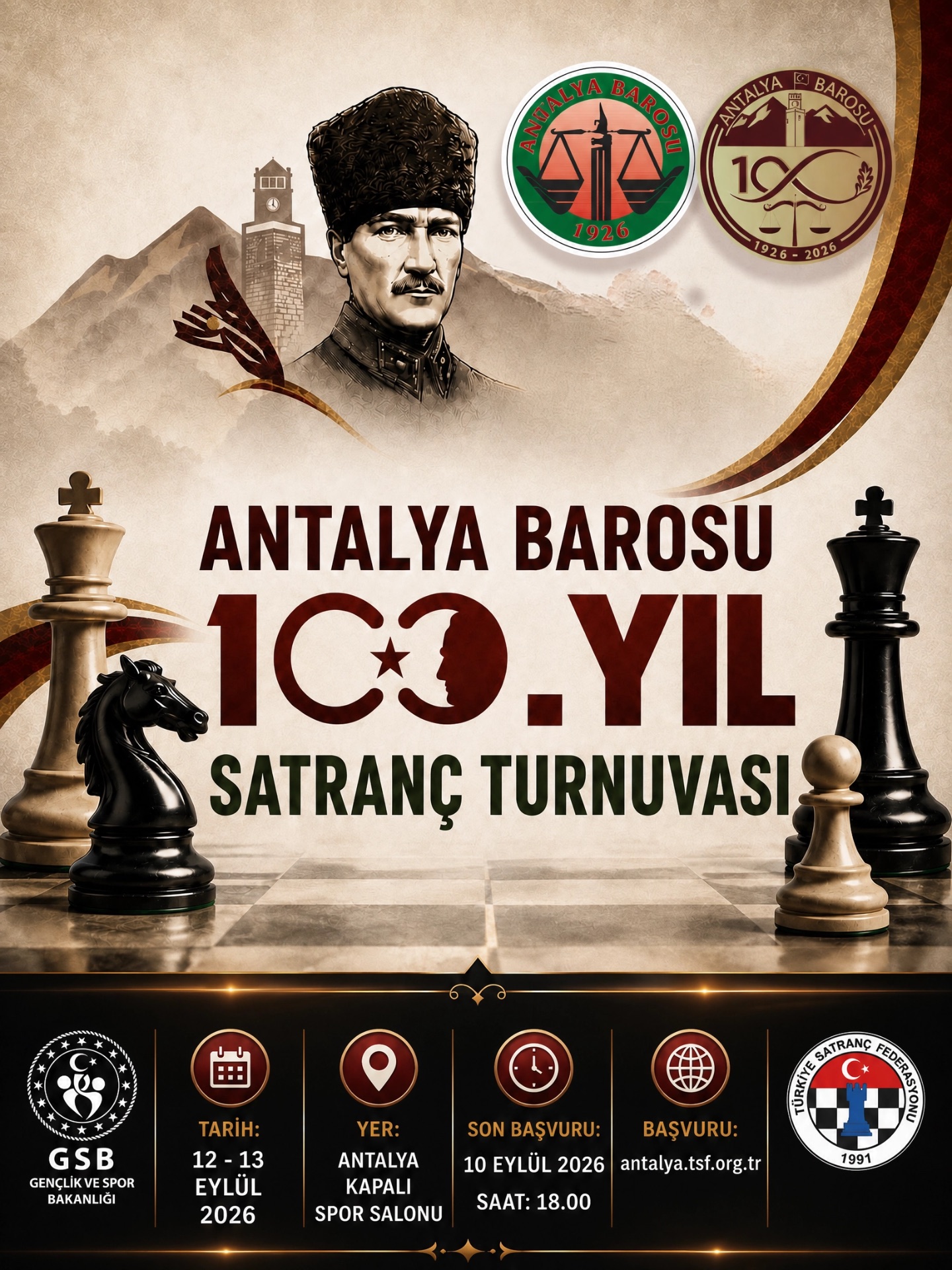 Antalya Barosu 100.Yıl Satranç Turnuvası