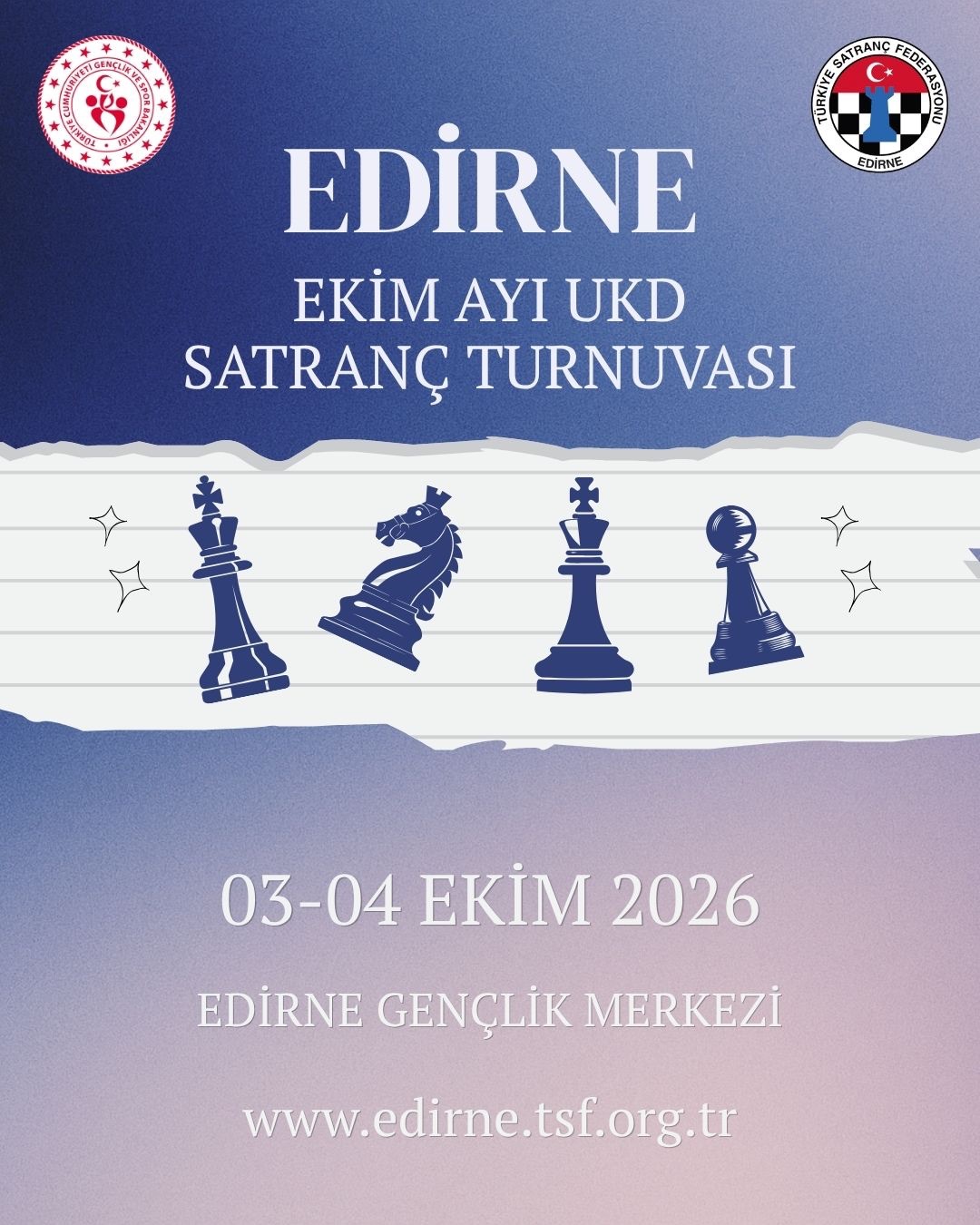 Edirne Ekim Ayı Satranç Turnuvası 2026