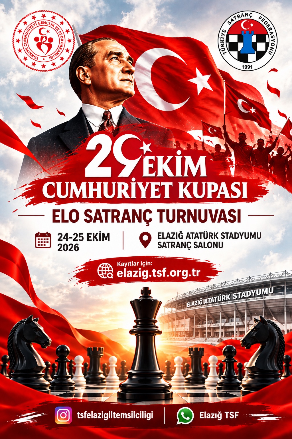 Elazığ Cumhuriyet Kupası ELO Satranç Turnuvası