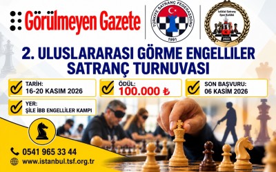 2. Uluslararası Görülmeyen Gazete Görme Engelliler Satranç Turnuvası